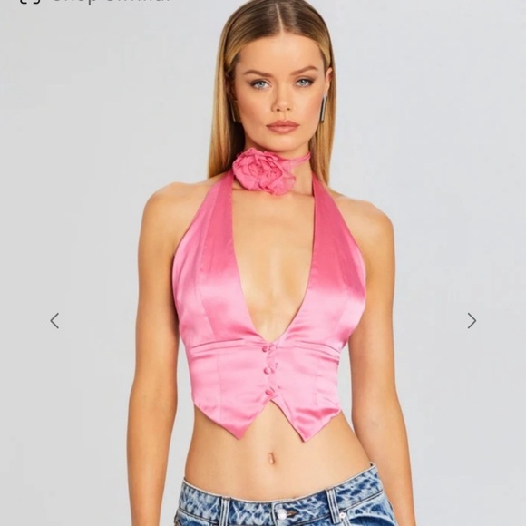 Retrofete Other - NWT Retrofete Romy silk vest - candy pink - size medium
